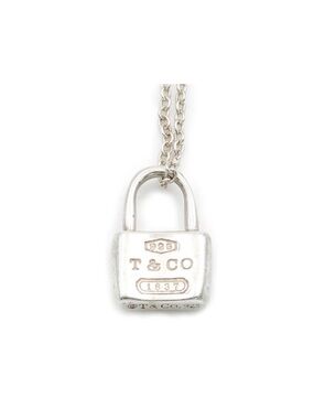 Tiffany & Co. Silver Padlock Pendant Necklace